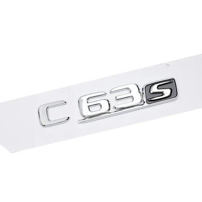 Logo AMG C43 C63S Mercedes Classe C Coffre - vue de dessus - Becquet Voiture