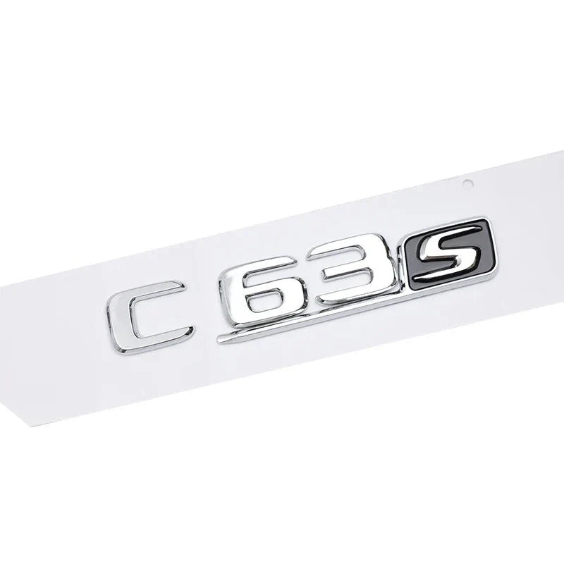Logo AMG C43 C63S Mercedes Classe C Coffre - vue de dessus - Becquet Voiture