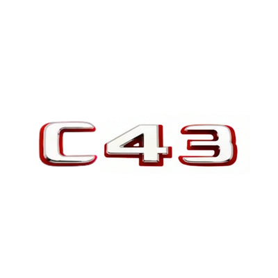 Logo AMG C43 C63S Mercedes Classe C Coffre - vue de profil 2 - Becquet Voiture
