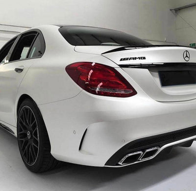 Logo AMG Coffre Chrome Ou Noir Brillant - vue de profil - Becquet Voiture
