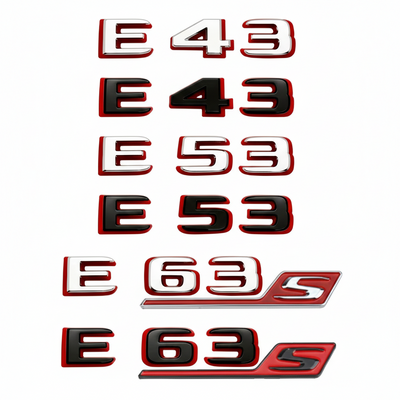 Logo AMG E43 E53 E63S Classe E W213 W214 - vue de face - Becquet Voiture