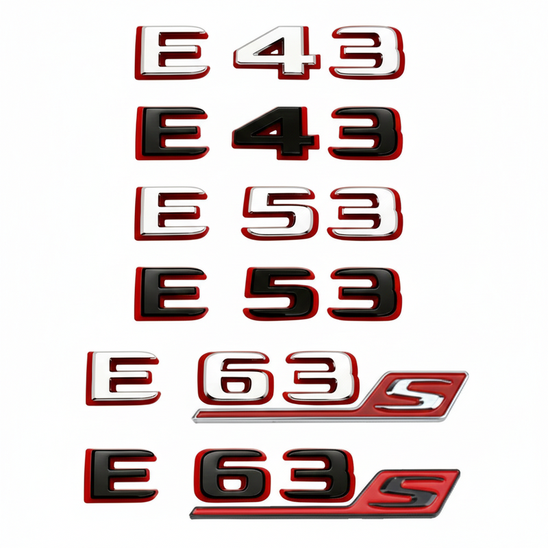 Logo AMG E43 E53 E63S Classe E W213 W214 - vue de face - Becquet Voiture