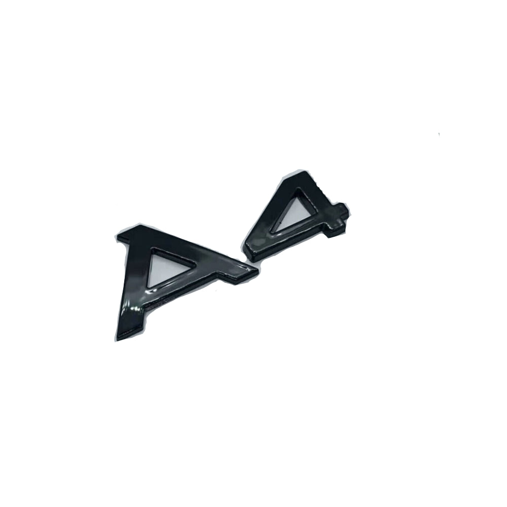 Logo Audi A4 Noir Emblème Arrière 9cm - vue de face - Becquet Voiture