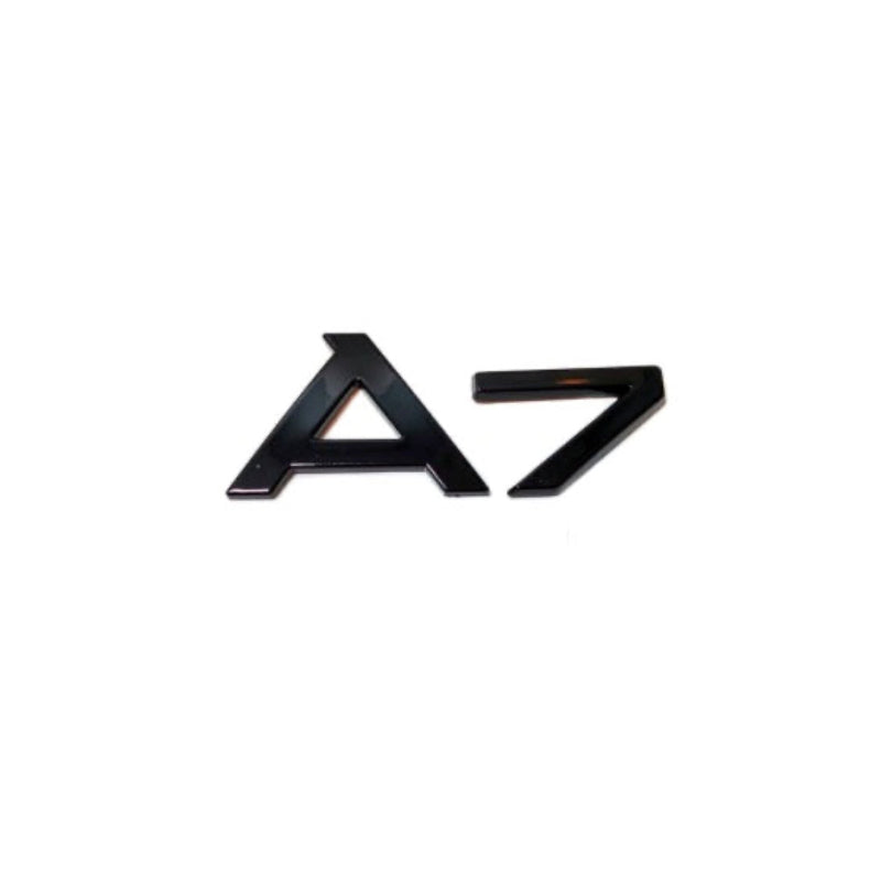 Logo Audi A7 Noir 90x35mm Badge Arrière - vue de face - Becquet Voiture