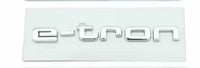 Audi e-tron ABS-Logo Schwarz oder Silber 10 cm - Vorderansicht - Becquet Voiture