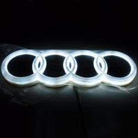 Logo Audi Lumineux LED 4D pour hayon Bleu Rouge Blanc - vue arrière - Becquet Voiture