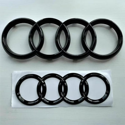 Logo Audi Noir Brillant Toutes Dimensions - vue arrière - Becquet Voiture
