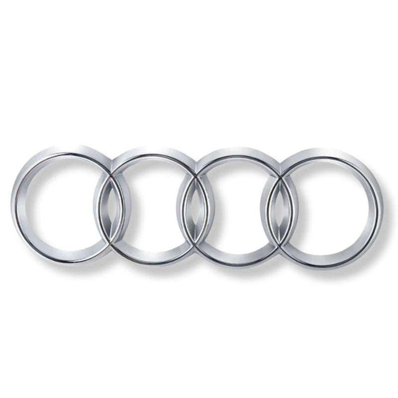 Logo Badge Anneaux Audi Noir Avant Arrière - détail du montage - Becquet Voiture