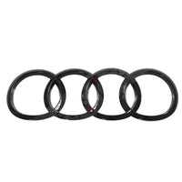 Logo Badge Anneaux Audi Noir Avant Arrière - en situation - Becquet Voiture