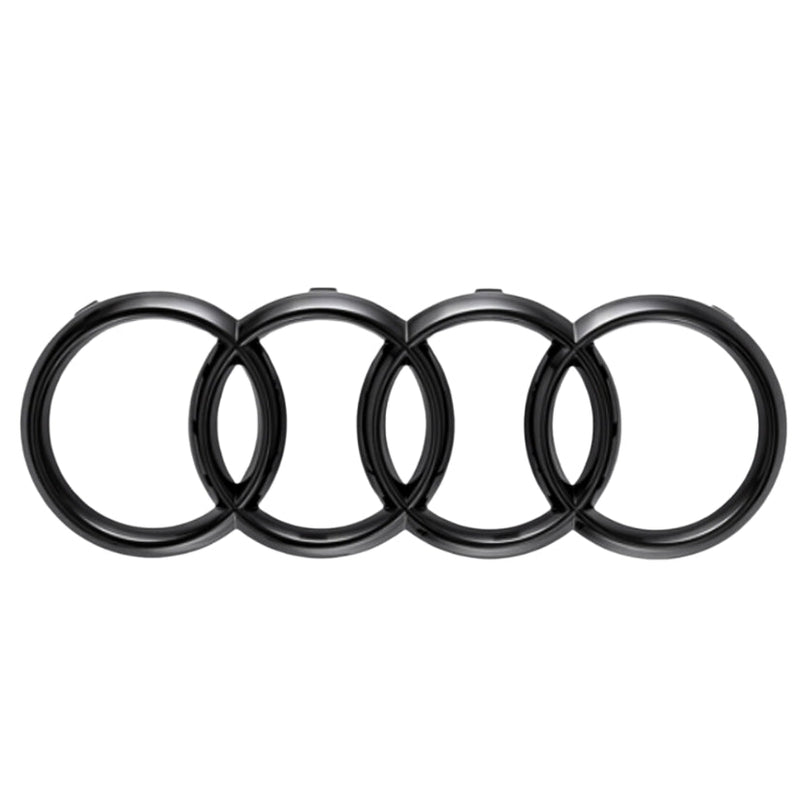 Logo Badge Anneaux Audi Noir Avant Arrière - installé sur véhicule - Becquet Voiture