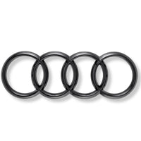 Logo Badge Anneaux Audi Noir Avant Arrière - packshot studio - Becquet Voiture