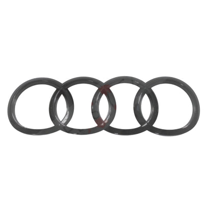 Logo Badge Anneaux Audi Noir Avant Arrière - vue de dessus - Becquet Voiture