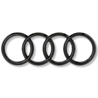 Logo Badge Anneaux Audi Noir Avant Arrière - vue de face - Becquet Voiture