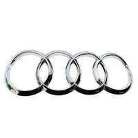Logo Badge Anneaux Audi Noir Avant Arrière - vue rapprochée - Becquet Voiture