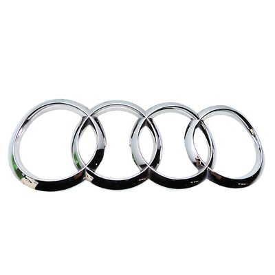 Logo Badge Anneaux Audi Noir Avant Arrière - vue rapprochée - Becquet Voiture