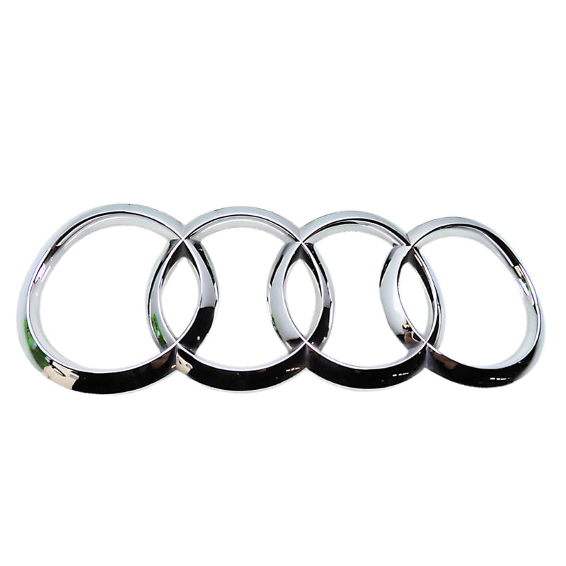 Logo Badge Anneaux Audi Noir Avant Arrière - vue rapprochée - Becquet Voiture