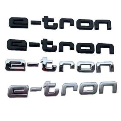 Logo Badge Audi E-tron S Line 11cm - vue de face - Becquet Voiture