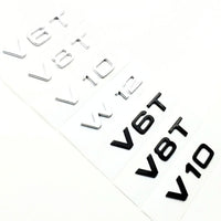 Logo Badge Audi Moteur 1.8T 2.0T 3.0T V6 V8 V10 - installé sur véhicule - Becquet Voiture