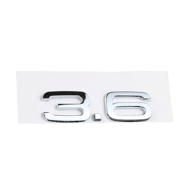 Logo Badge Audi Moteur 1.8T 2.0T 3.0T V6 V8 V10 - vue arrière 2 - Becquet Voiture