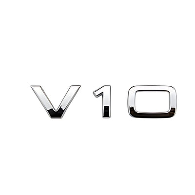 Logo Badge Audi Moteur 1.8T 2.0T 3.0T V6 V8 V10 - vue de dessus 2 - Becquet Voiture