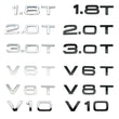 Logo Badge Audi Moteur 1.8T 2.0T 3.0T V6 V8 V10