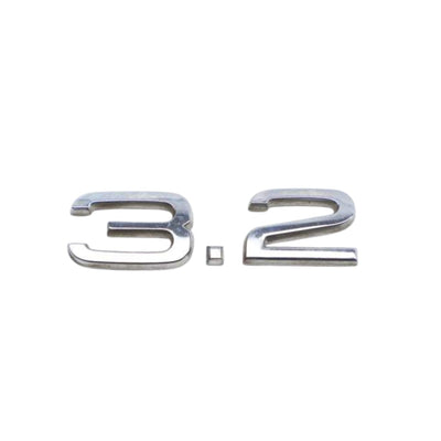 Logo Badge Audi Moteur 1.8T 2.0T 3.0T V6 V8 V10 - vue de profil 2 - Becquet Voiture