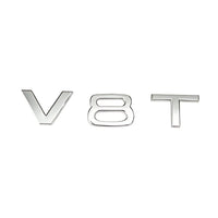 Logo Badge Audi Moteur 1.8T 2.0T 3.0T V6 V8 V10 - vue de profil 4 - Becquet Voiture