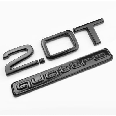 Logo Badge Audi Moteur 1.8T 2.0T 3.0T V6 V8 V10 - vue rapprochée - Becquet Voiture