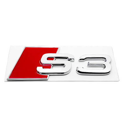 Logo Badge Audi S1 S3 S4 S5 S6 S7 S8 SQ - packshot studio 4 - Becquet Voiture