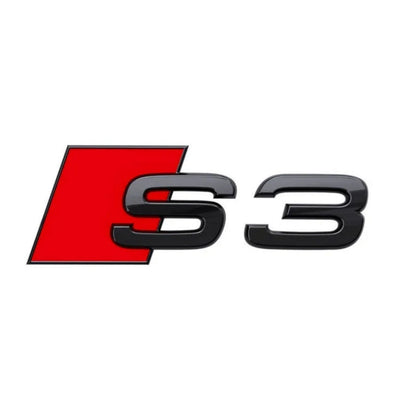 Logo Badge Audi S1 S3 S4 S5 S6 S7 S8 SQ - vue arrière 2 - Becquet Voiture