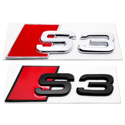 Logo Badge Audi S1 S3 S4 S5 S6 S7 S8 SQ - vue de face 3 - Becquet Voiture