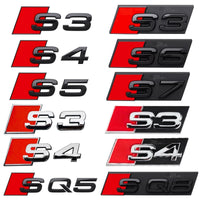 Logo Badge Audi S1 S3 S4 S5 S6 S7 S8 SQ - vue de face - Becquet Voiture