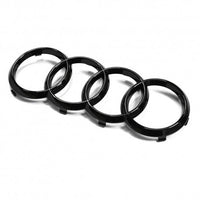 Logo Calandre Audi Noir Brillant 188mm 249mm 263mm 273mm 282mm - vue de profil - Becquet Voiture