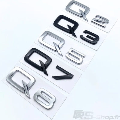 Logo Coffre Audi A1 A3 A4 A5 A6 A7 A8 Q - installé sur véhicule - Becquet Voiture