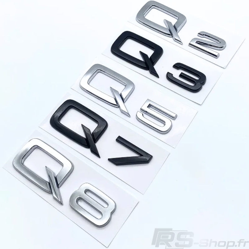 Logo Coffre Audi A1 A3 A4 A5 A6 A7 A8 Q - installé sur véhicule - Becquet Voiture