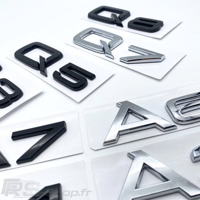Logo Coffre Audi A1 A3 A4 A5 A6 A7 A8 Q - vue arrière - Becquet Voiture