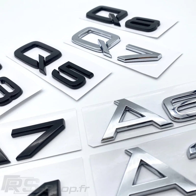 Logo Coffre Audi A1 A3 A4 A5 A6 A7 A8 Q - vue arrière - Becquet Voiture