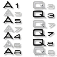 Logo Coffre Audi A1 A3 A4 A5 A6 A7 A8 Q - vue de face - Becquet Voiture