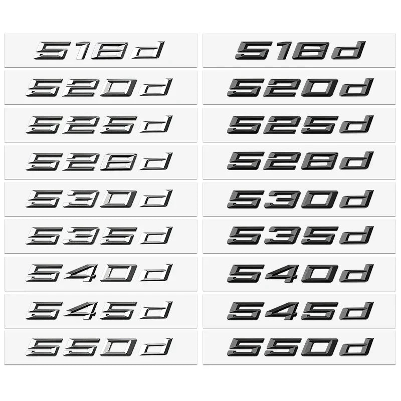 Logo Coffre BMW Série 5 518i à 550i - vue arrière - Becquet Voiture