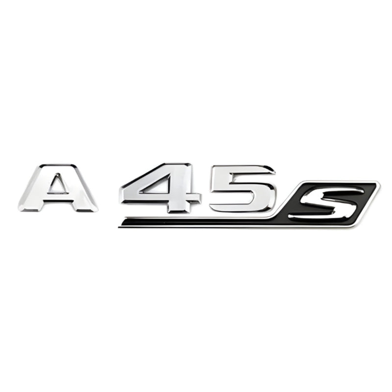 Logo Coffre Mercedes Classe A A35 A45S AMG - vue de profil 3 - Becquet Voiture
