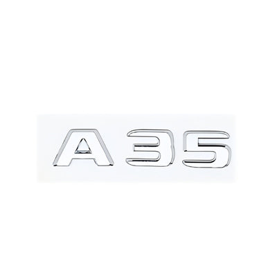 Logo Coffre Mercedes Classe A A35 A45S AMG - vue de trois-quarts 3 - Becquet Voiture