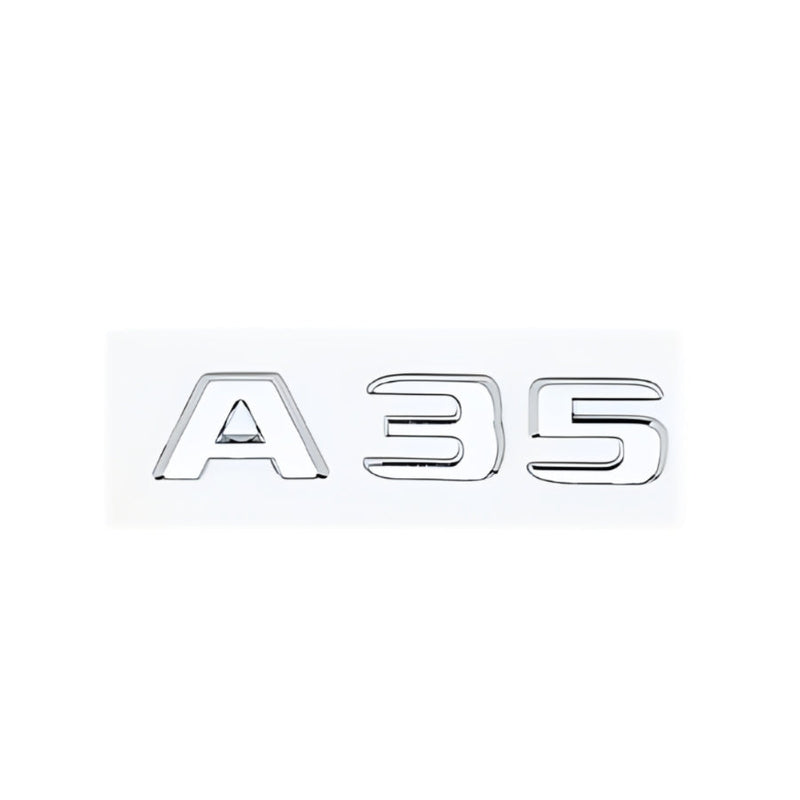 Logo Coffre Mercedes Classe A A35 A45S AMG - vue de trois-quarts 3 - Becquet Voiture