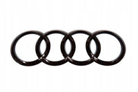 Logo Kofferraum Schwarz Glänzend Audi 175, 192, 200, 216, 230mm - Dreiviertelansicht - Becquet Voiture