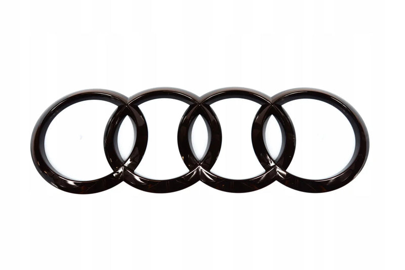 Logo Kofferraum Schwarz Glänzend Audi 175, 192, 200, 216, 230mm - Dreiviertelansicht - Becquet Voiture