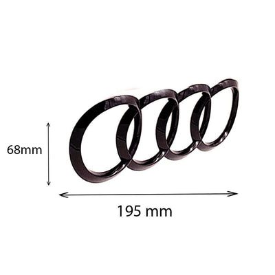 Logo Coffre Noir Brillant Audi A5 Sportback Incurvé - vue de profil - Becquet Voiture