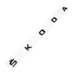 Logo Coffre Skoda Noir Brillant 57x3cm Adhésif