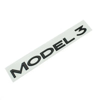 Logo Coffre Tesla Model 3 Y Noir Chrome - détail du montage - Becquet Voiture