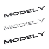 Logo Coffre Tesla Model 3 Y Noir Chrome - vue arrière - Becquet Voiture