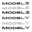 Logo Coffre Tesla Model 3 Y Noir Chrome