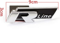 Logo de Calandre Volkswagen R-Line avec Bande Adhésive - vue arrière - Becquet Voiture